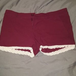 Maroon shorts